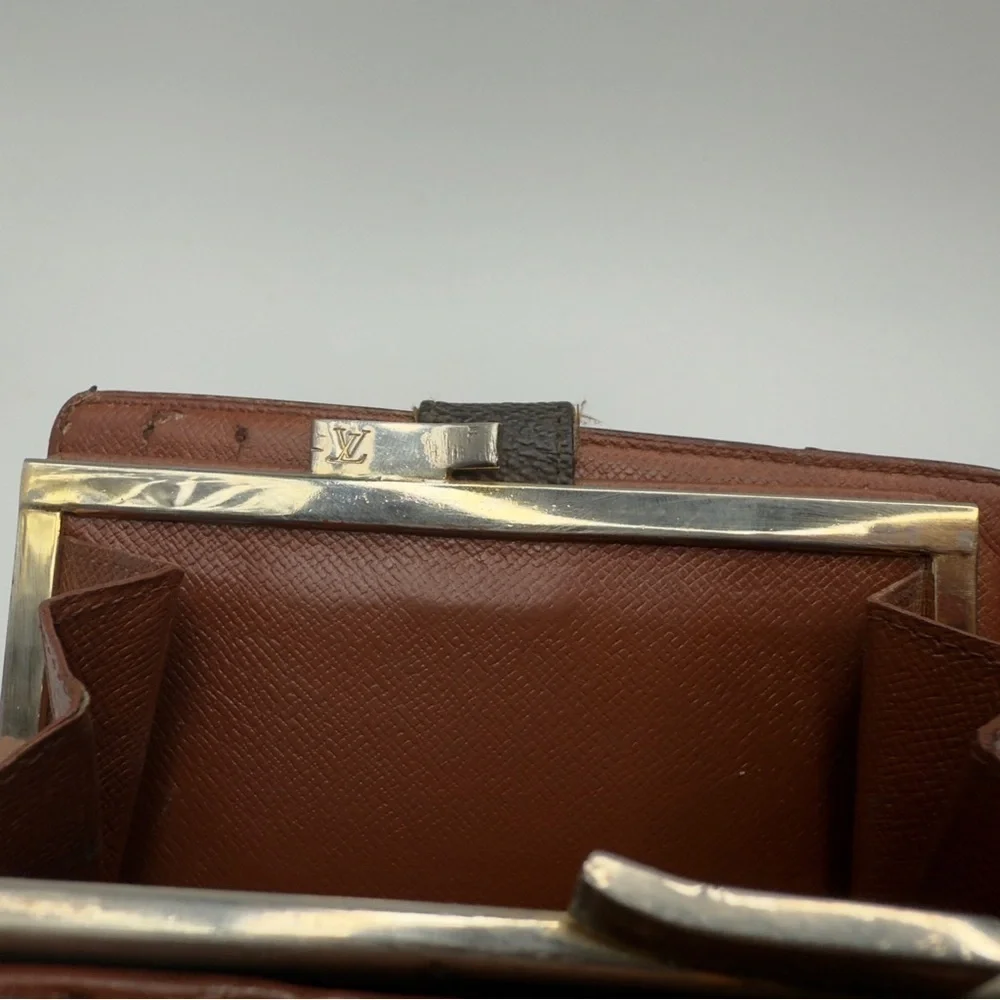Louis Vuitton Brown Monogram French Purse Wallet Silver | Women’s | Used |